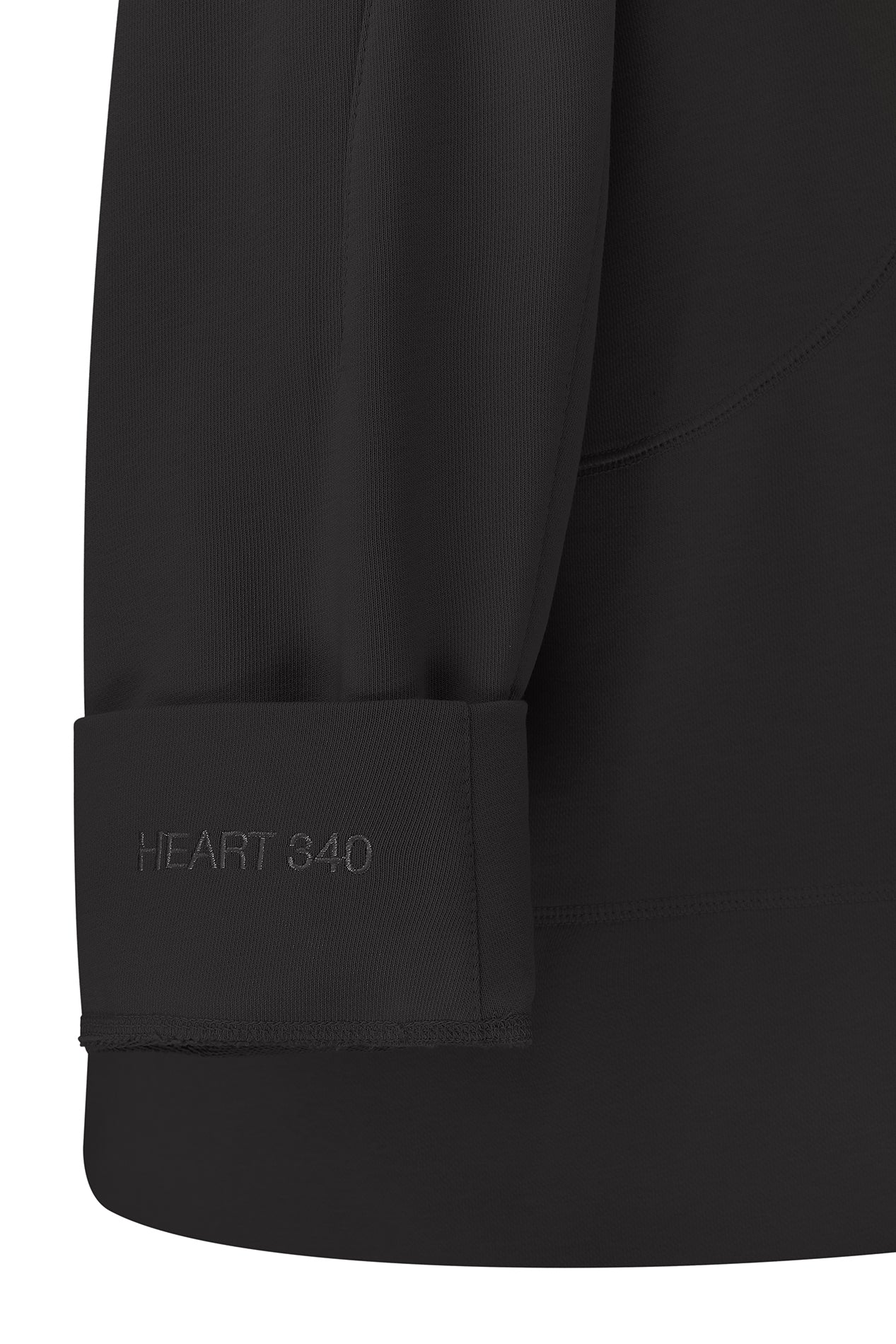Hoodie with handmade heart embroidery (beads)