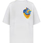 T-SHIRT WITH HANDMADE HEART EMBROIDERY (THREADS)